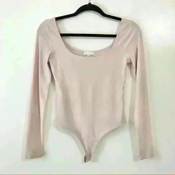 Leith Blush Pink Long Sleeve Bodysuit - Picture 4 of 6